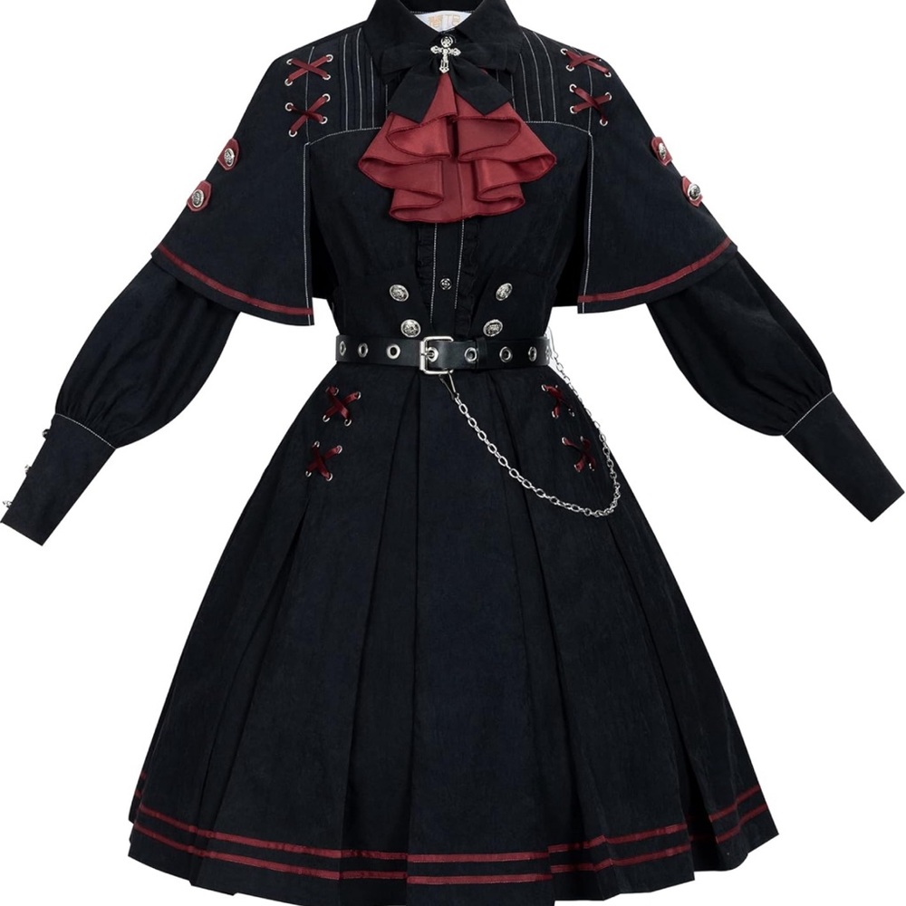 Cosplay costume edgy renaissance festival Officer Military Style Gothic Lolita